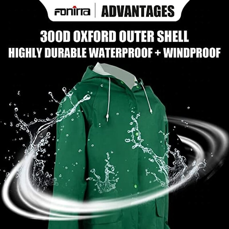 Rain Jacket Manufacturer - Customized 300D Oxford Long