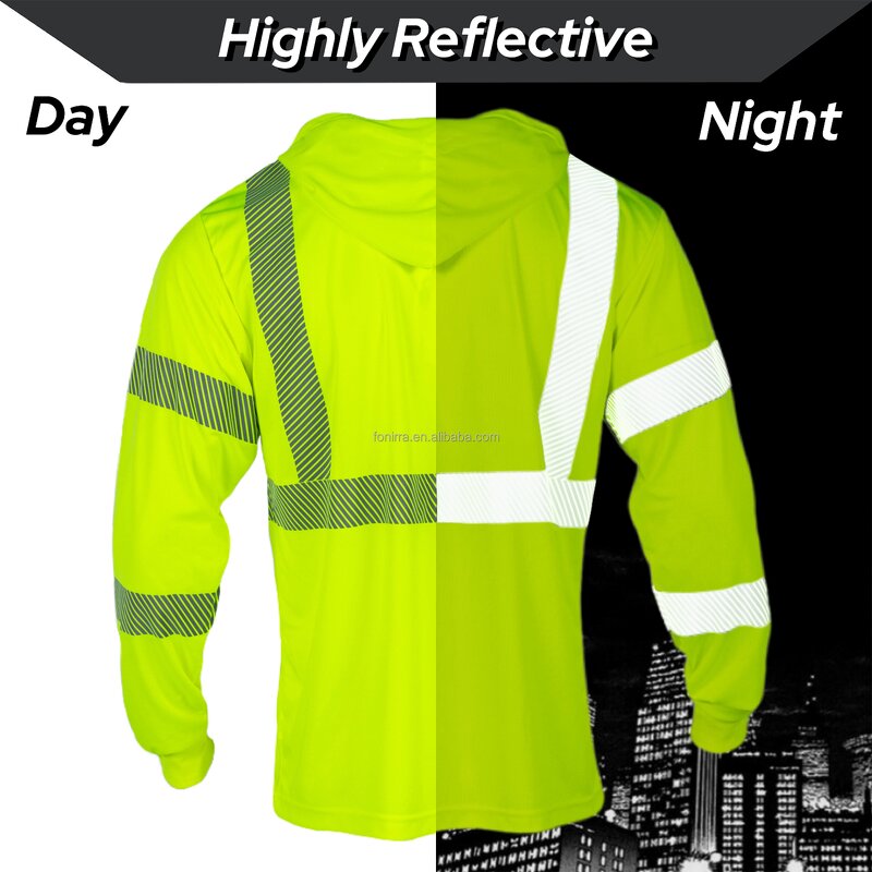 Reflective Shirt Factory - Class 3 UPF 50+ Hood Work Wear