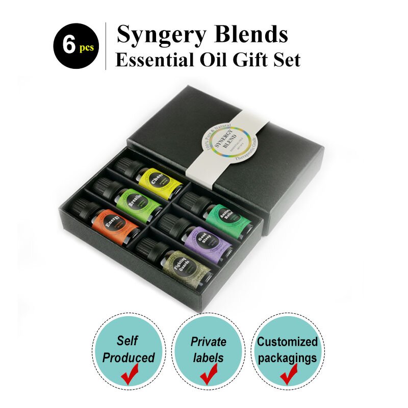 Synergy Blend Set Manufacturer - 6 Pack 100% Natural for Aroma Diffuser