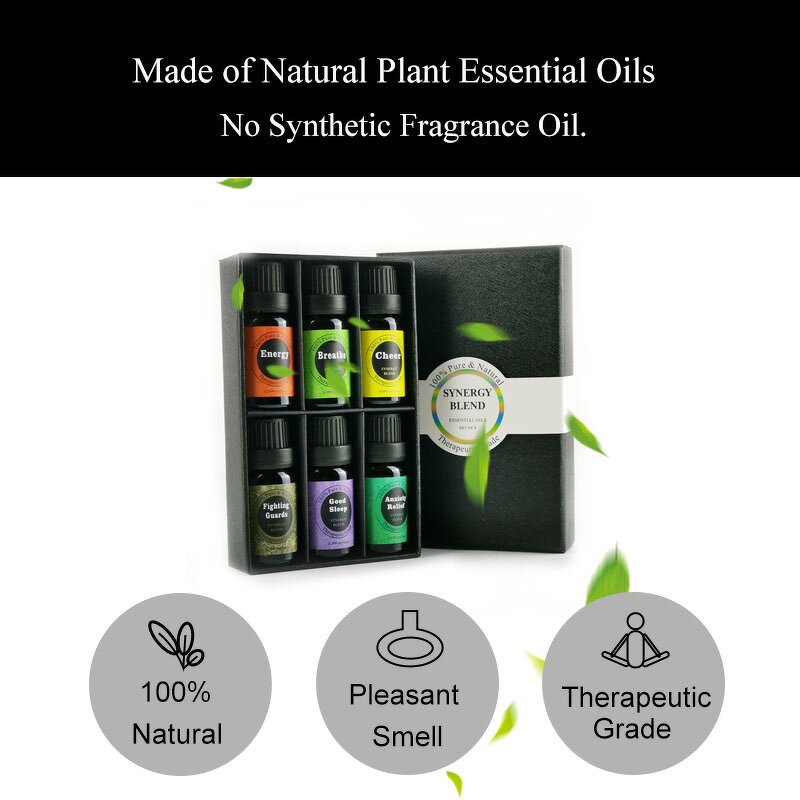 Synergy Blend Set Manufacturer - 6 Pack 100% Natural for Aroma Diffuser