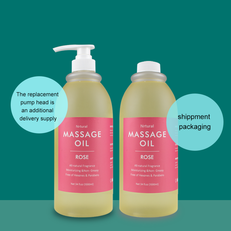Thai Spa Oil Manufacturer - Pump Head Body Massage Oil 1000ml & 100ml