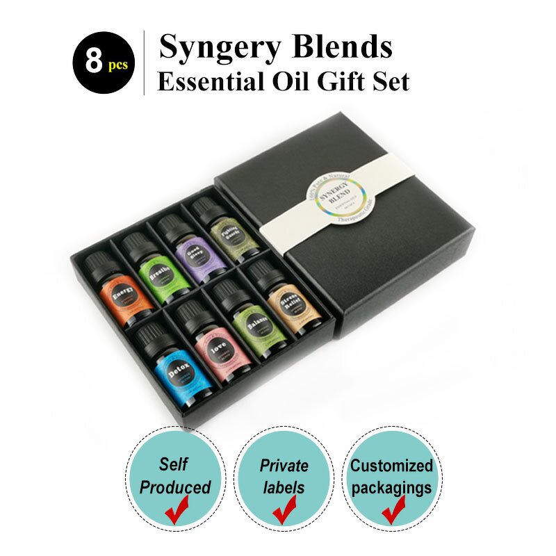 Aromatherapy Blend Set Manufacturer - 8 Pack Synergy for Aroma Diffuser