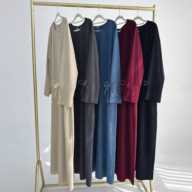 Winter Abaya Factory - OEM Islamic Velvet Thick 5 Colors