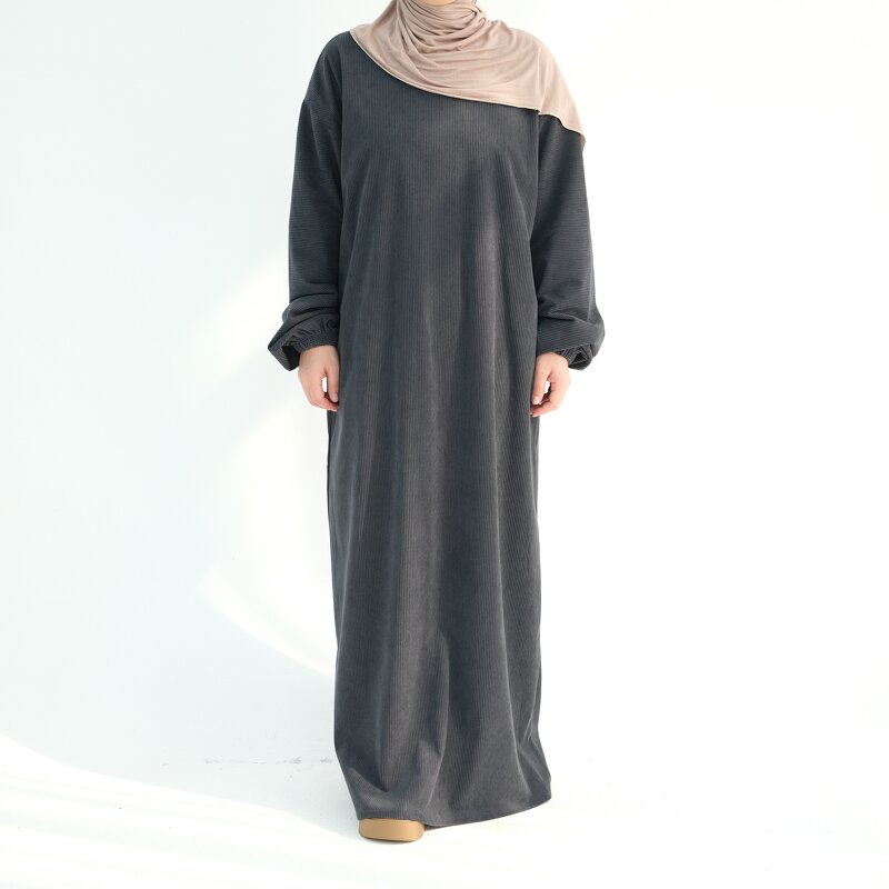 Corduroy Abaya Manufacturer - OEM Handmade Winter Muslim