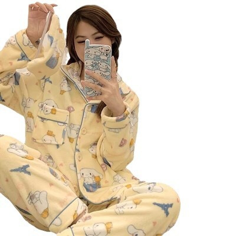 Coral Fleece Pajamas Set Factory - OEM Autumn Winter Thickened