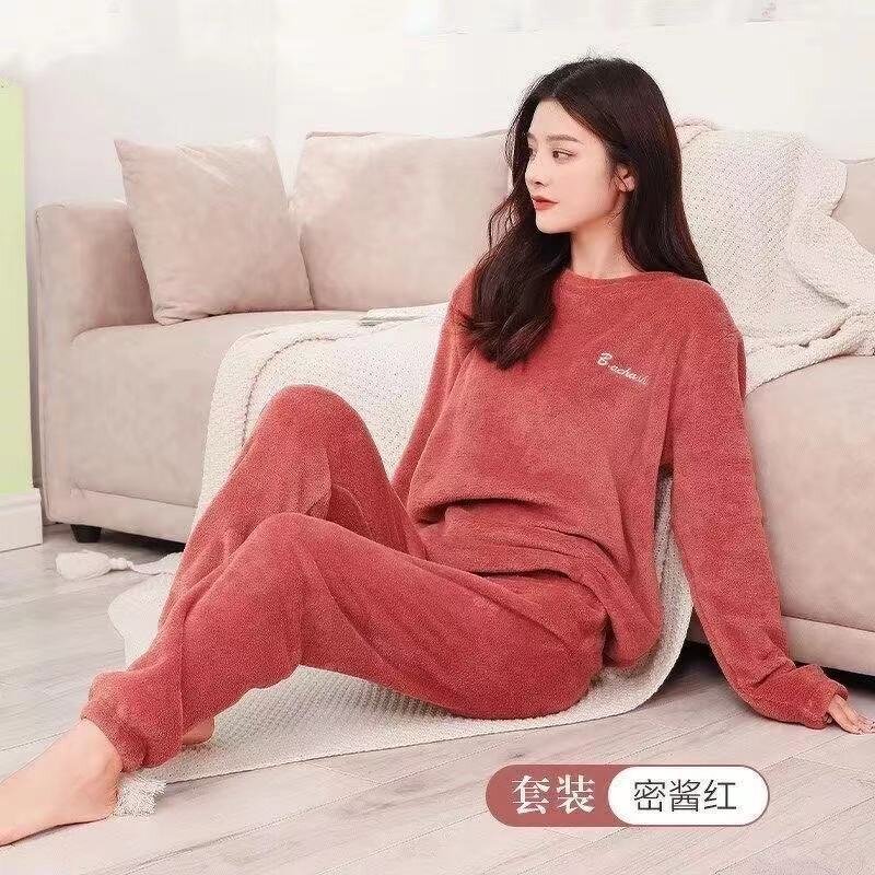 Coral Fleece Pajamas Set Factory - OEM Fairy Warm Pants Leisure