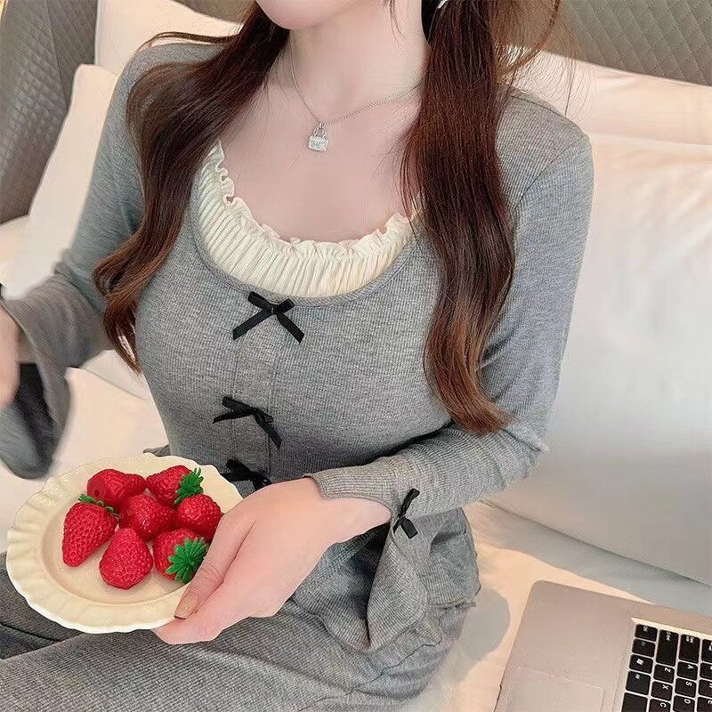 Women's Loungewear Set Manufacturer - OEM Long Sleeve Padded Bra