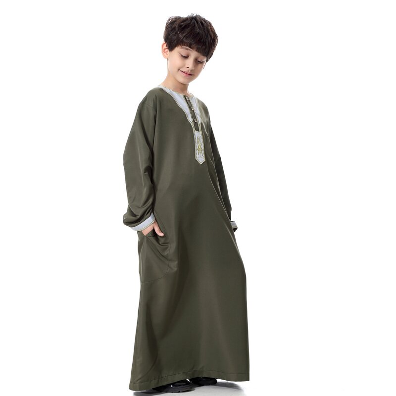 Kids Abaya Manufacturer - OEM Arabic Plus Size Boy Robe