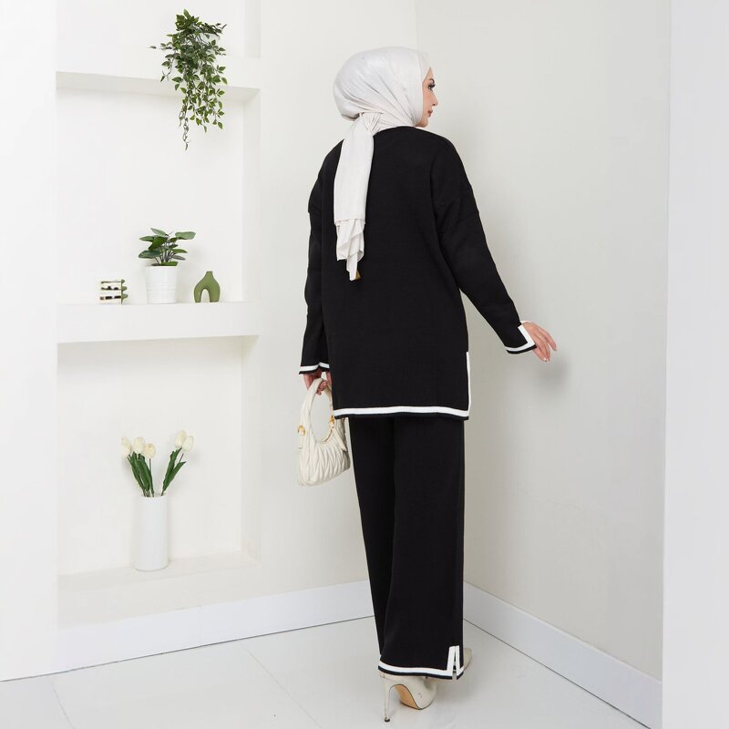 Muslim Sweater Pants Suit Manufacturer - OEM Knitted Wide Leg