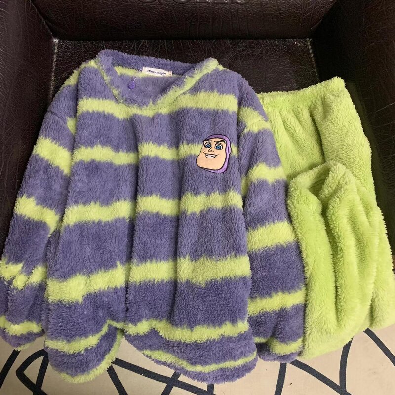 Couple Pajamas Set Manufacturer - OEM Three Eye Cartoon Long Sleeve