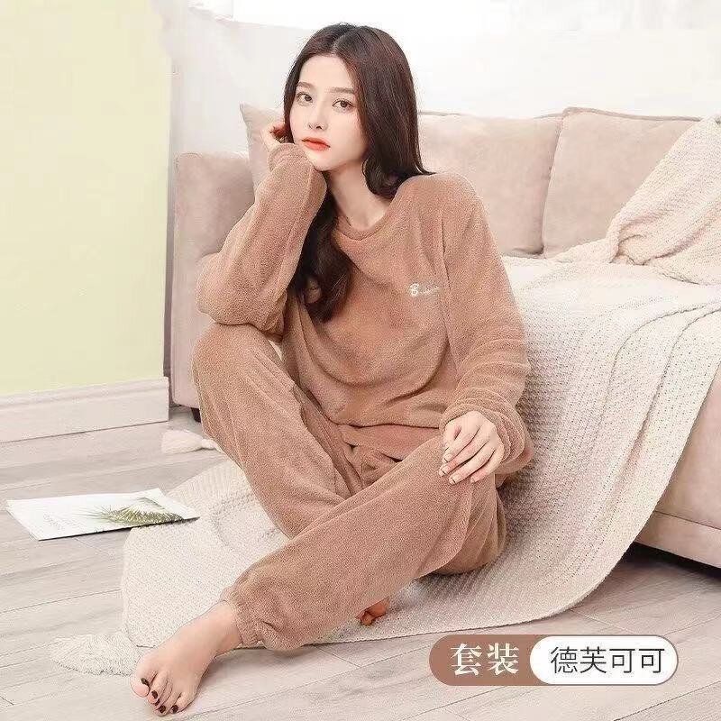 Coral Fleece Pajamas Set Factory - OEM Fairy Warm Pants Leisure