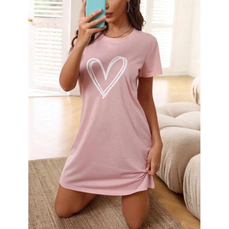 Women's Nightgown Factory - OEM Casual Short Sleeve Elastic Waist
