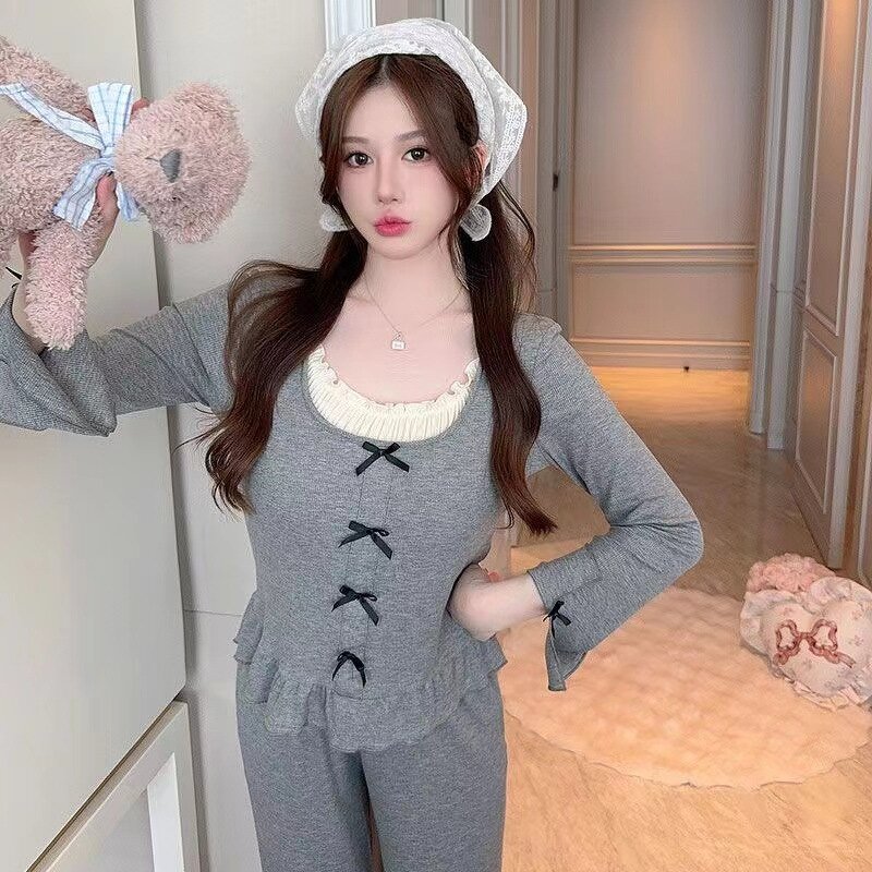 Women's Loungewear Set Manufacturer - OEM Long Sleeve Padded Bra