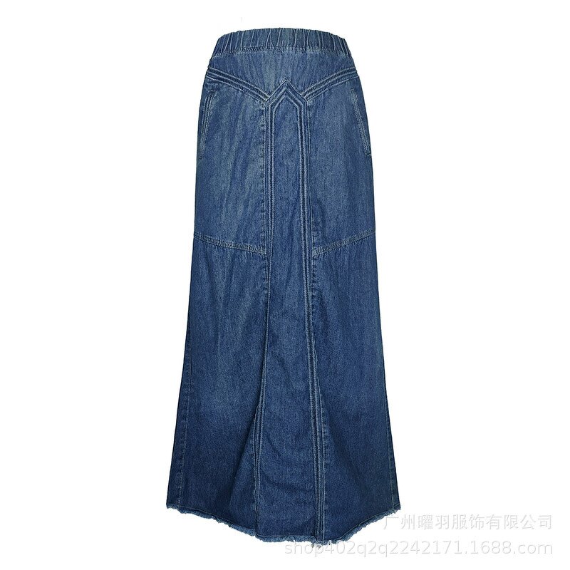 Denim Bustier Skirt Factory - OEM Elastic High Waist Winter