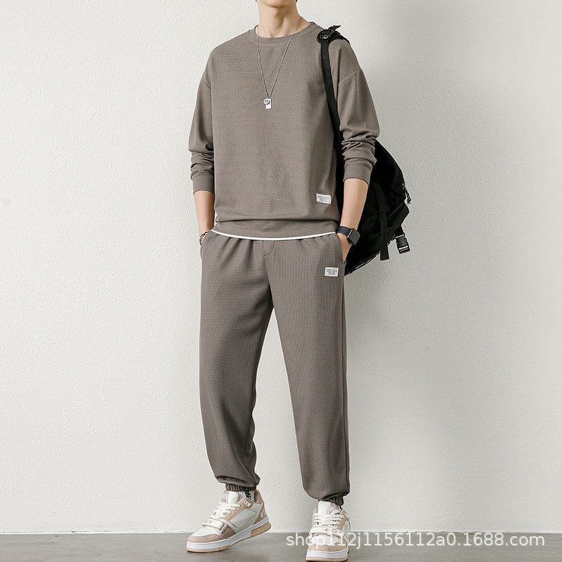 Men's Sweater Suit Manufacturer - OEM Casual Round Neck Trousers