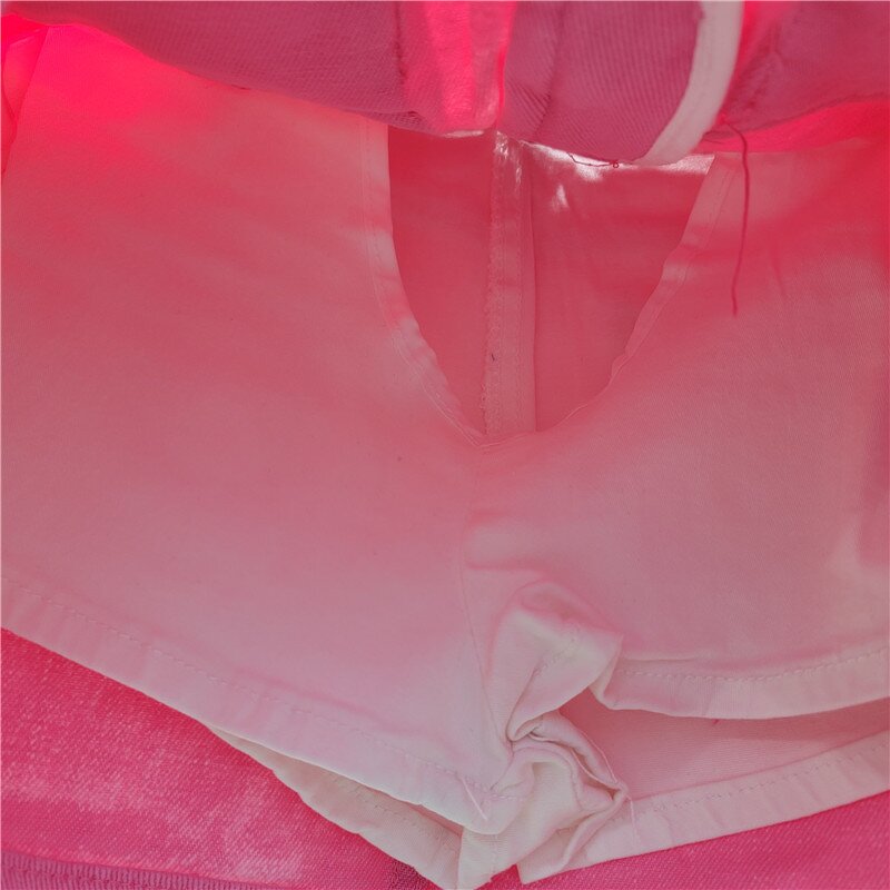 Denim Short Dress Factory - OEM Retro Pink Pocket Strap