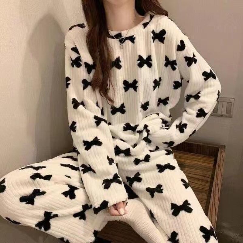 Peach Blossom Pajamas Set Factory - OEM Japanese Sweet Warm Out