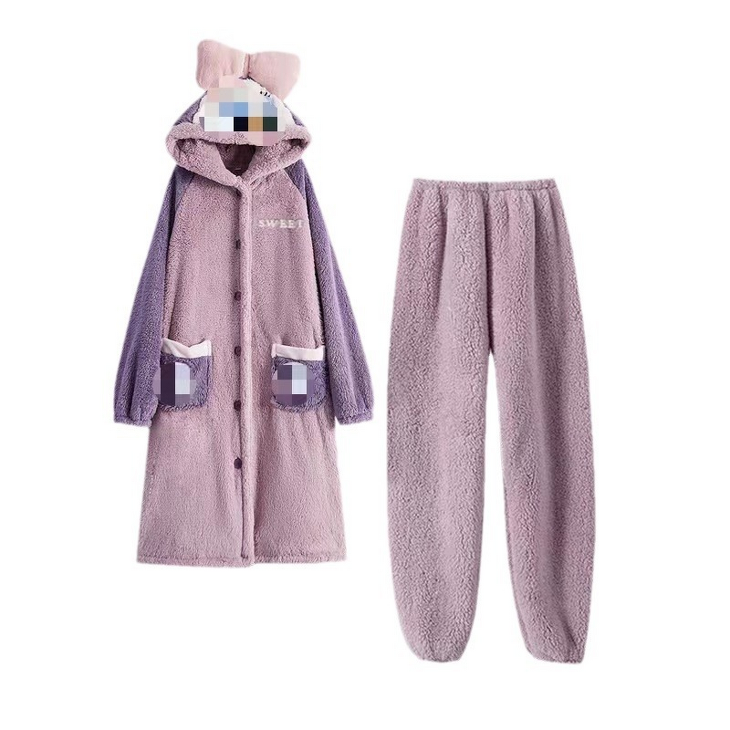 Velvet Pajamas Set Factory - OEM Thickened Casual Can Wear Out