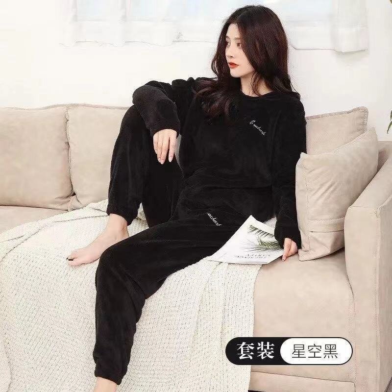 Coral Fleece Pajamas Set Factory - OEM Fairy Warm Pants Leisure
