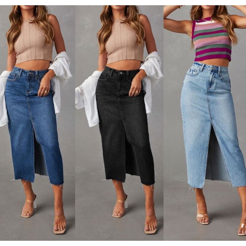 Cowboy Skirt Manufacturer - OEM 2025 New Split Mid Length