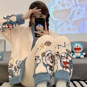 Doraemon Pajamas Set Manufacturer - OEM Coral Fleece Flannel