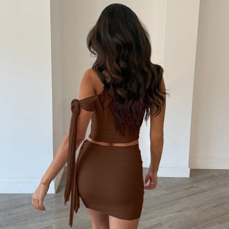 Women's Two-Piece Set Factory - OEM Crop Tops Mini Skirts