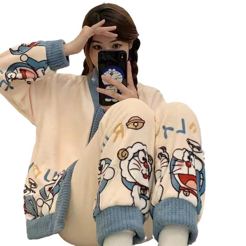 Doraemon Pajamas Set Manufacturer - OEM Coral Fleece Flannel