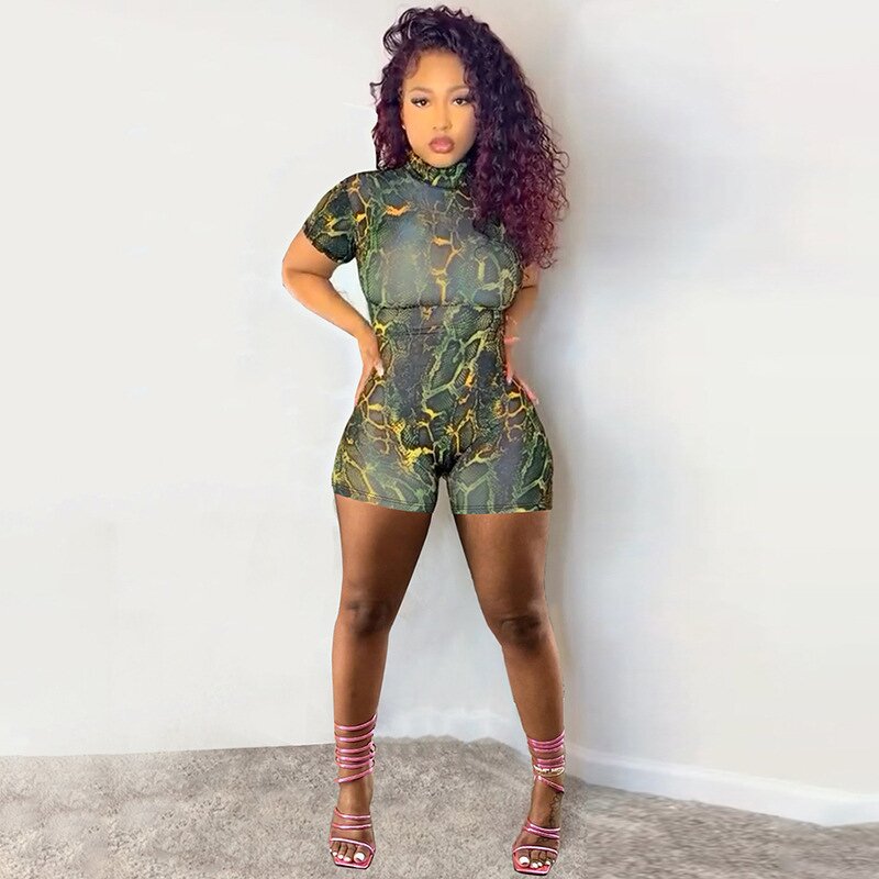 Romper Playsuit Factory - OEM Backless Mesh Skinny Fit