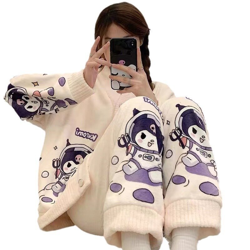 Coral Fleece Pajamas Set Manufacturer - OEM Sweet Winter Warm Home
