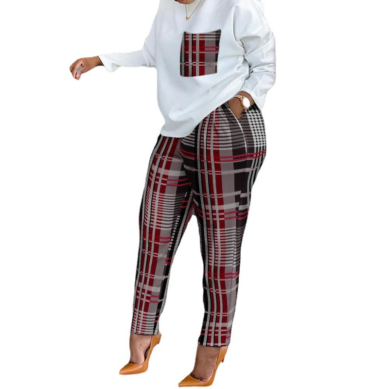 Printed Pants Suit Manufacturer - OEM Women Casual Plus Size