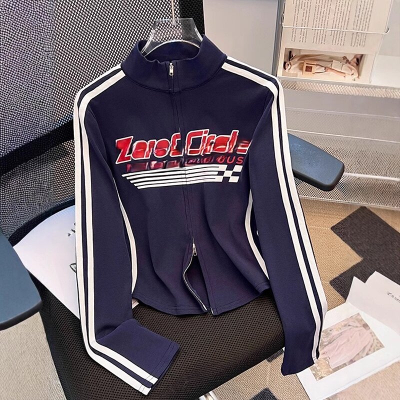 Long Sleeve Top Factory - OEM Retro Slim Fit Biker Print