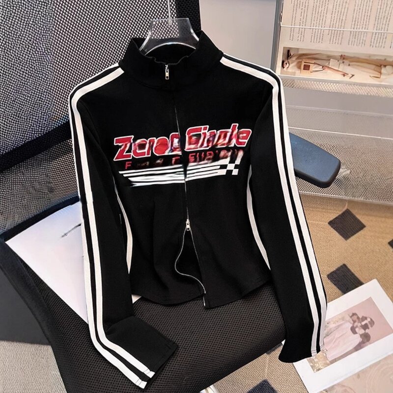 Long Sleeve Top Factory - OEM Retro Slim Fit Biker Print