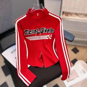 Long Sleeve Top Factory - OEM Retro Slim Fit Biker Print