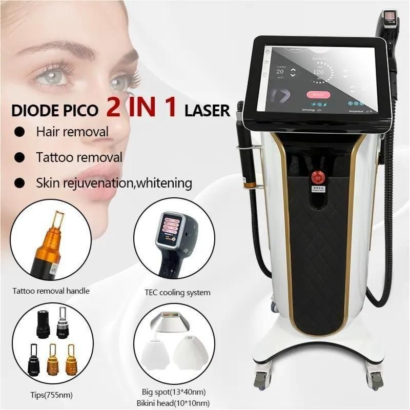 Hair Removal Equipment Factory - OEM High Power 2 in 1 808+Picosecond Pigment Removal