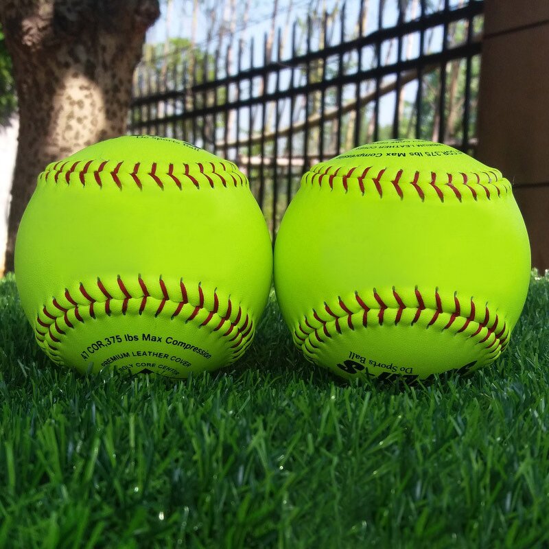 Softball Supplier - OEM Wholesale 12-Inch Yellow PVC Leather Softball