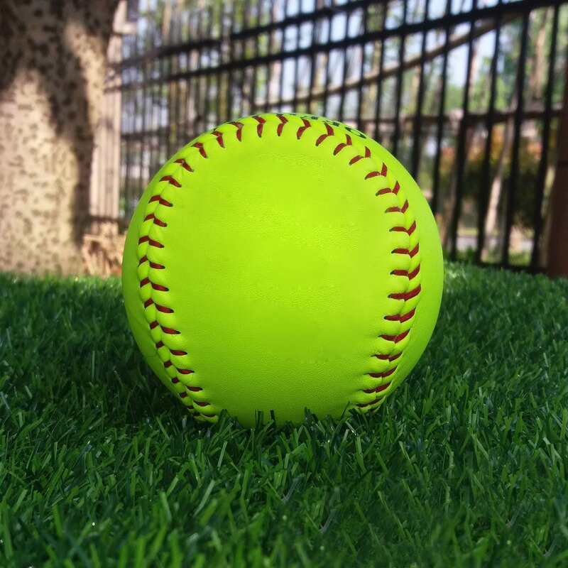 Softball Supplier - OEM Wholesale 12-Inch Yellow PVC Leather Softball