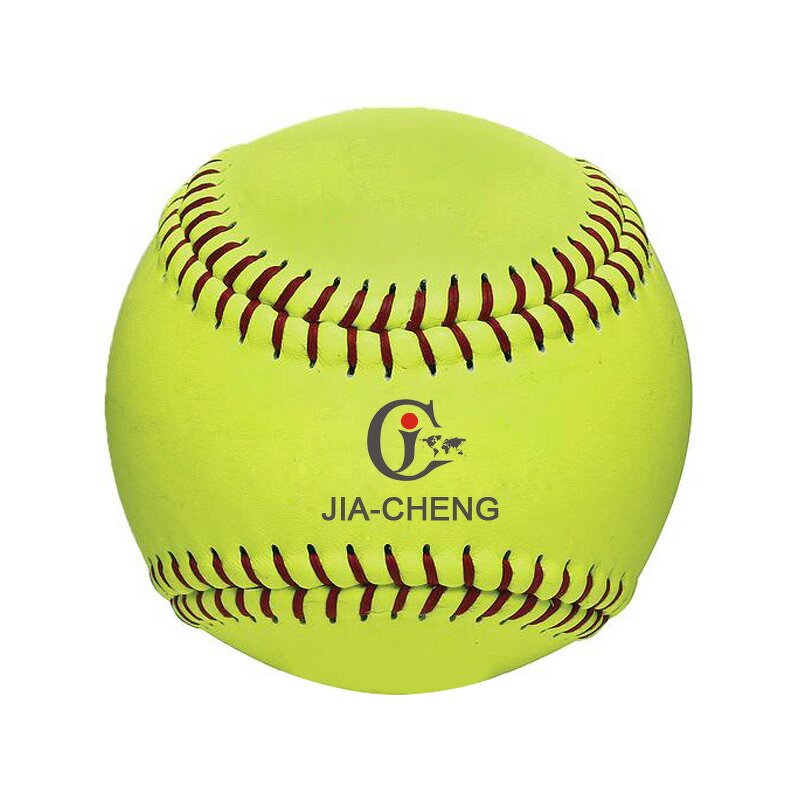 Softball Supplier - OEM Wholesale 12-Inch Yellow PVC Leather Softball