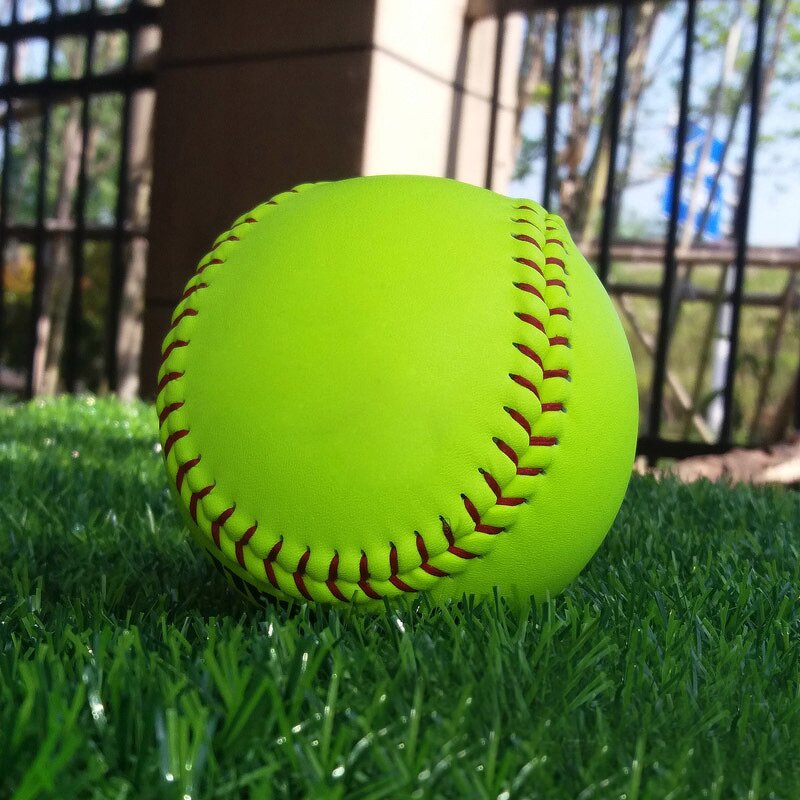 Softball Supplier - OEM Wholesale 12-Inch Yellow PVC Leather Softball