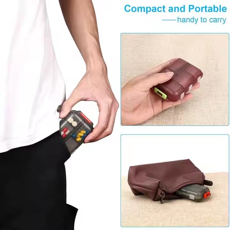 Pill Box Factory - OEM Multifunction 10 Grids Medicine Organizer Case