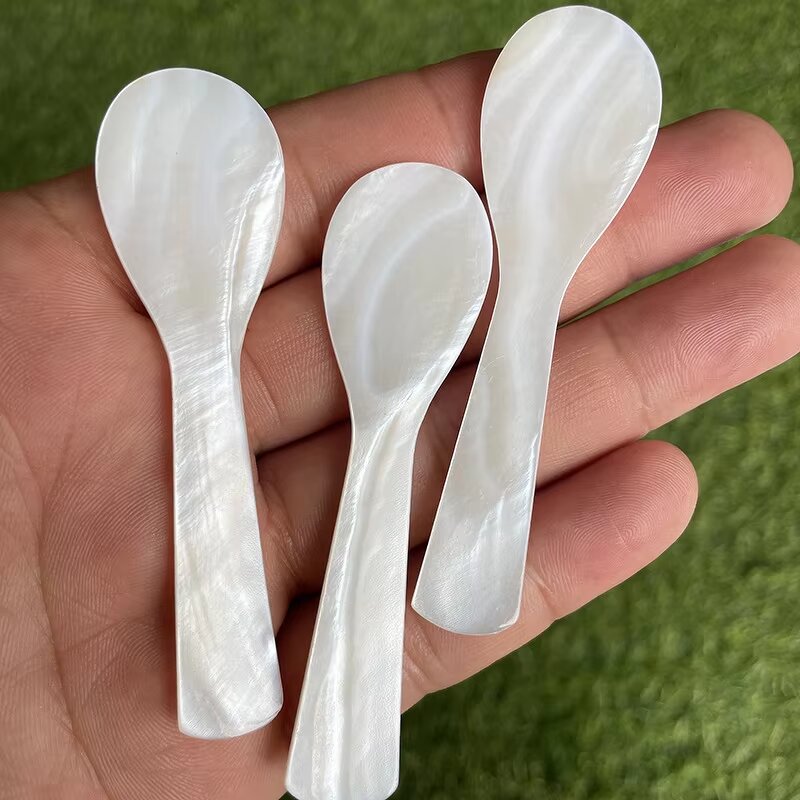 Mother of Pearl Spoon Supplier - OEM Hot Sale 7-9cm Natural Shell Spoon