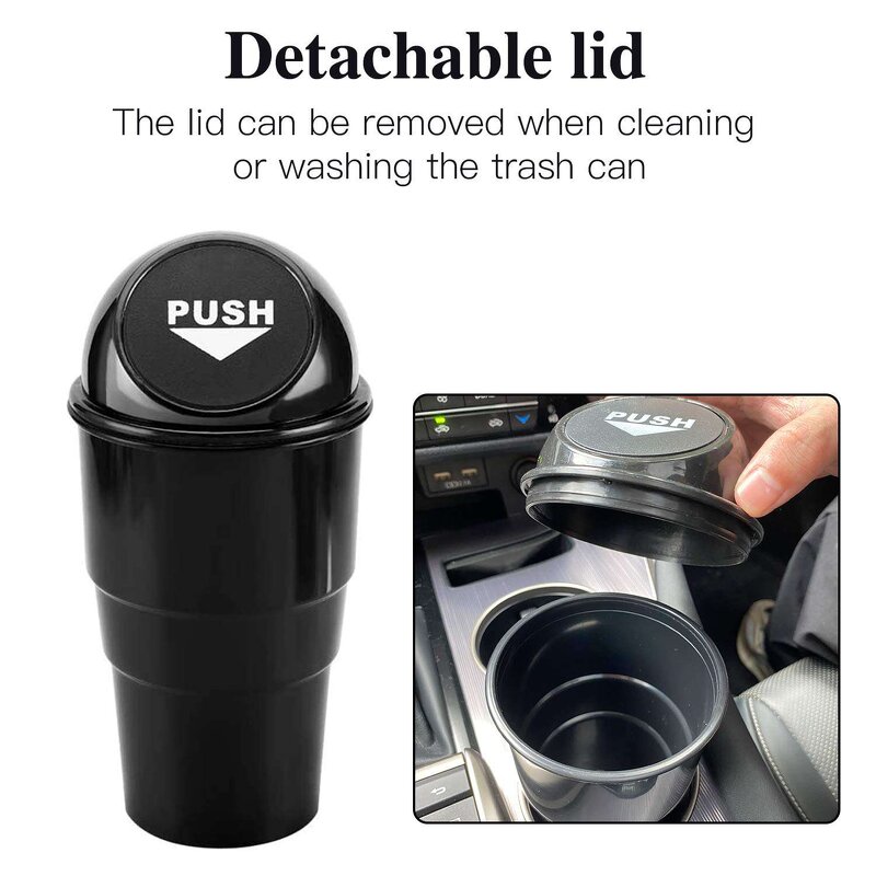 Mini Car Trash Can Factory - OEM Plastic Trash Bin Cup Holder Organizer