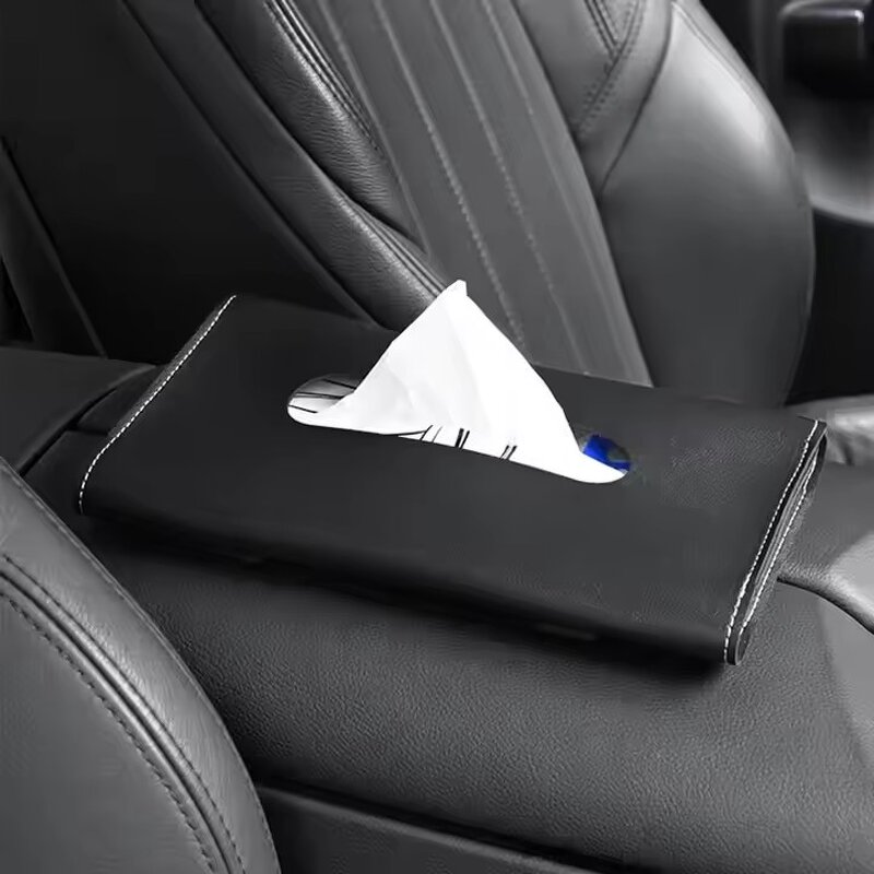 Car Interior Accessories Manufacturer - OEM Leather Tissue Box Visor Holder