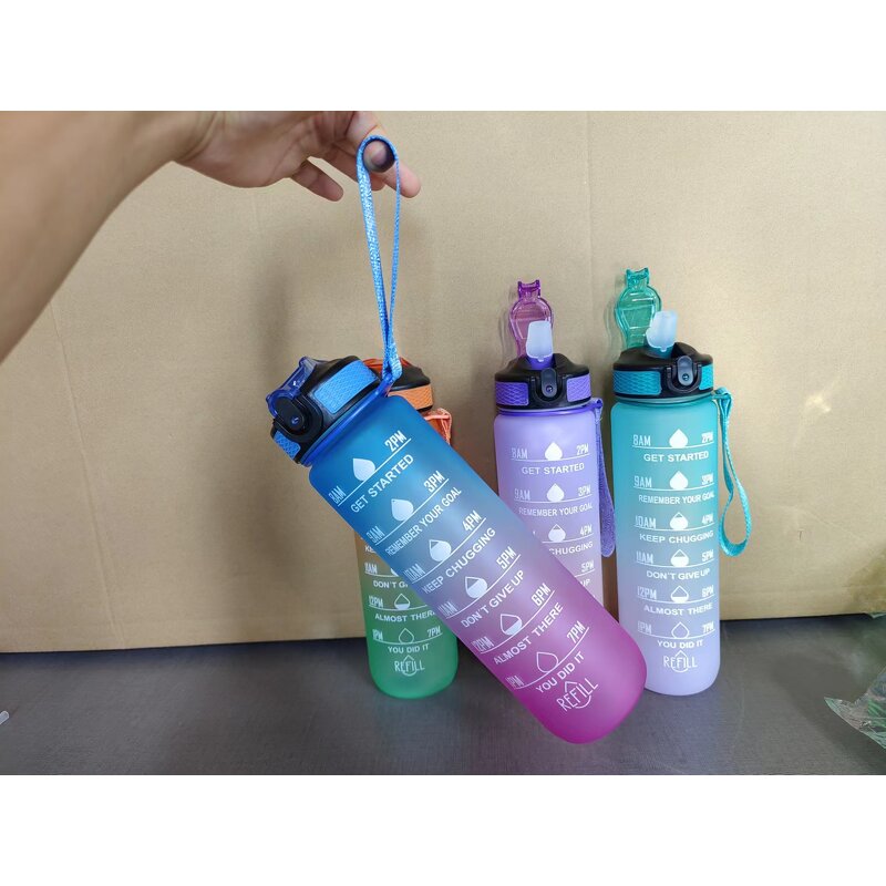 Sports Water Bottle Factory - OEM Hot Sale 1000ML Leakproof Gradient Bottle