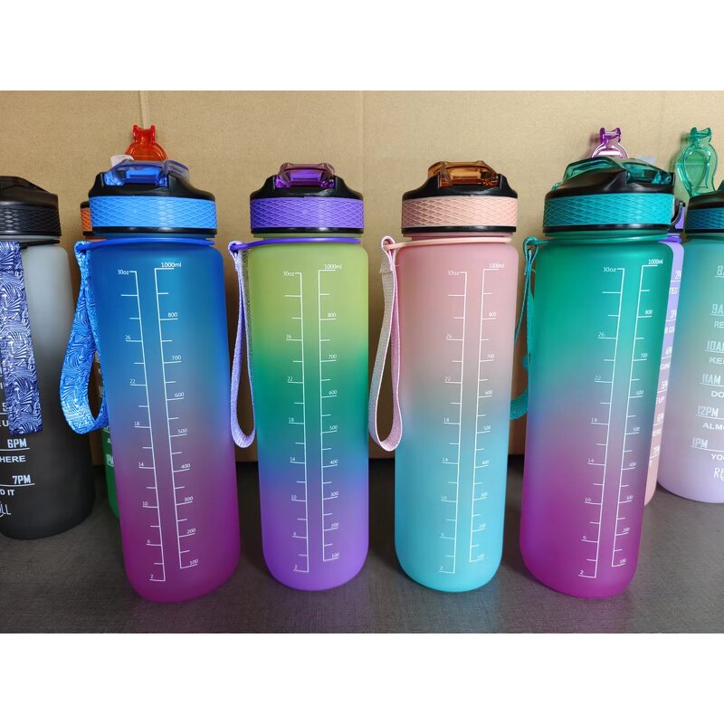 Sports Water Bottle Factory - OEM Hot Sale 1000ML Leakproof Gradient Bottle