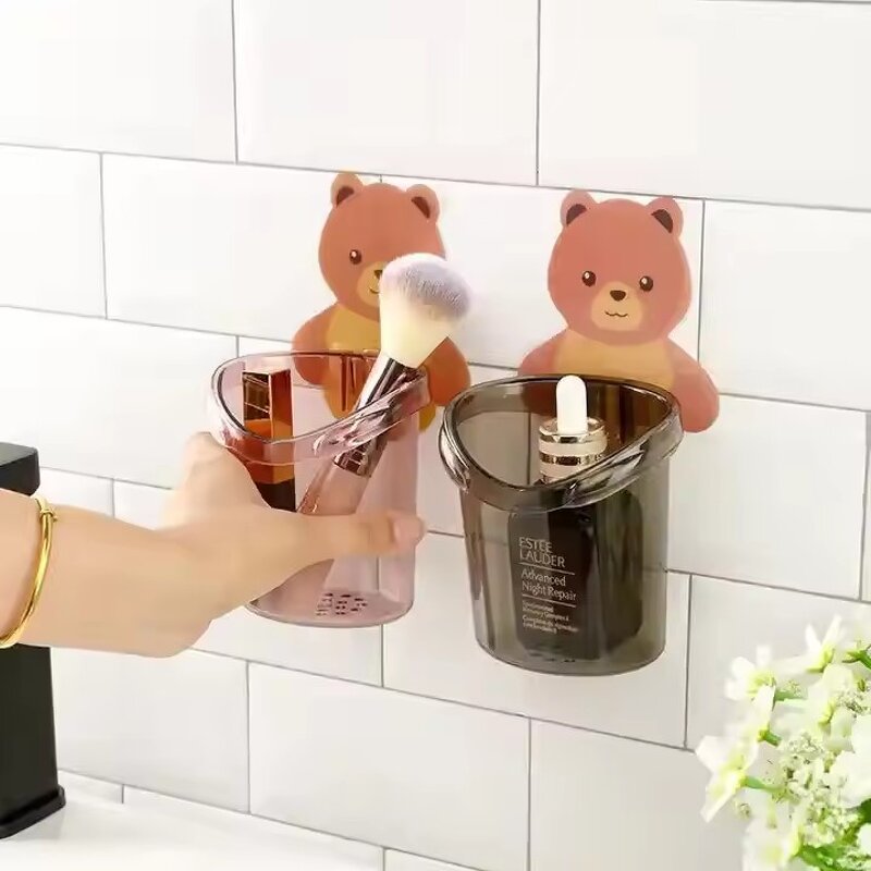 Toothbrush Set Factory - OEM Cute Cartoon Animal Wall-Mounted Cup Set