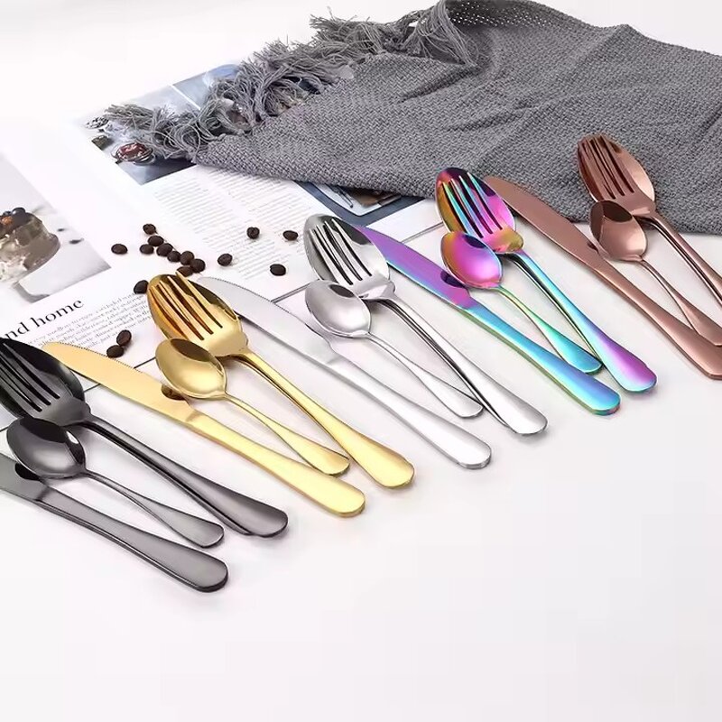 Cutlery Set Manufacturer - OEM Restaurant 4pcs Stainless Metal Flatware