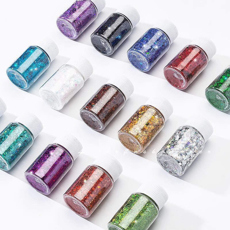 Nail Glitter Supplier - OEM Ultra Shiny DIY Laser Mixed Glitter Powder