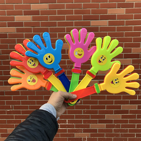 Hand Clapper Factory - OEM 28cm Plastic Smile Face Cheerleading Props