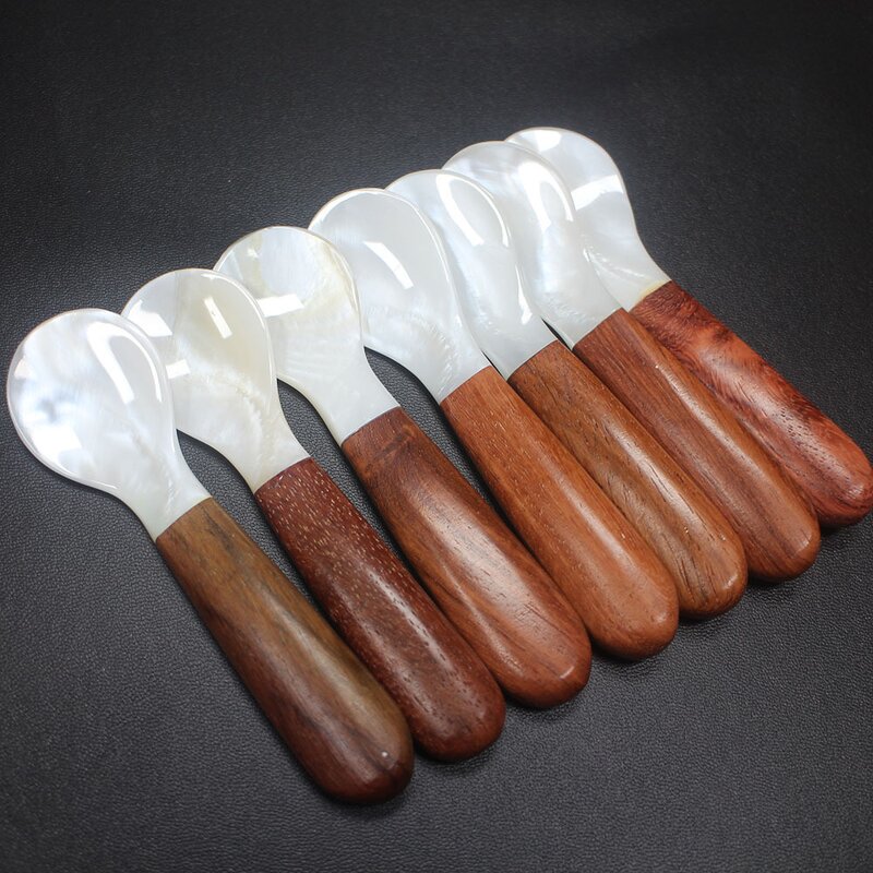 Caviar Spoon Factory - OEM Customized 10CM Wooden Mother of Pearl Shell