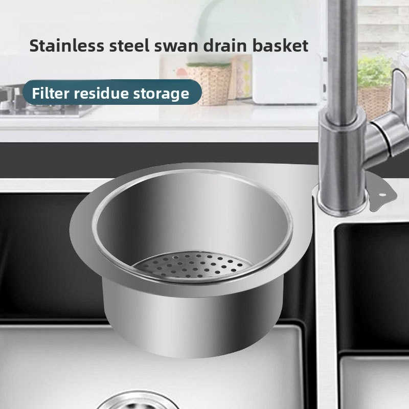 Sink Strainer Rack Factory - OEM Metal Kitchen Sink Swan Draining Basket